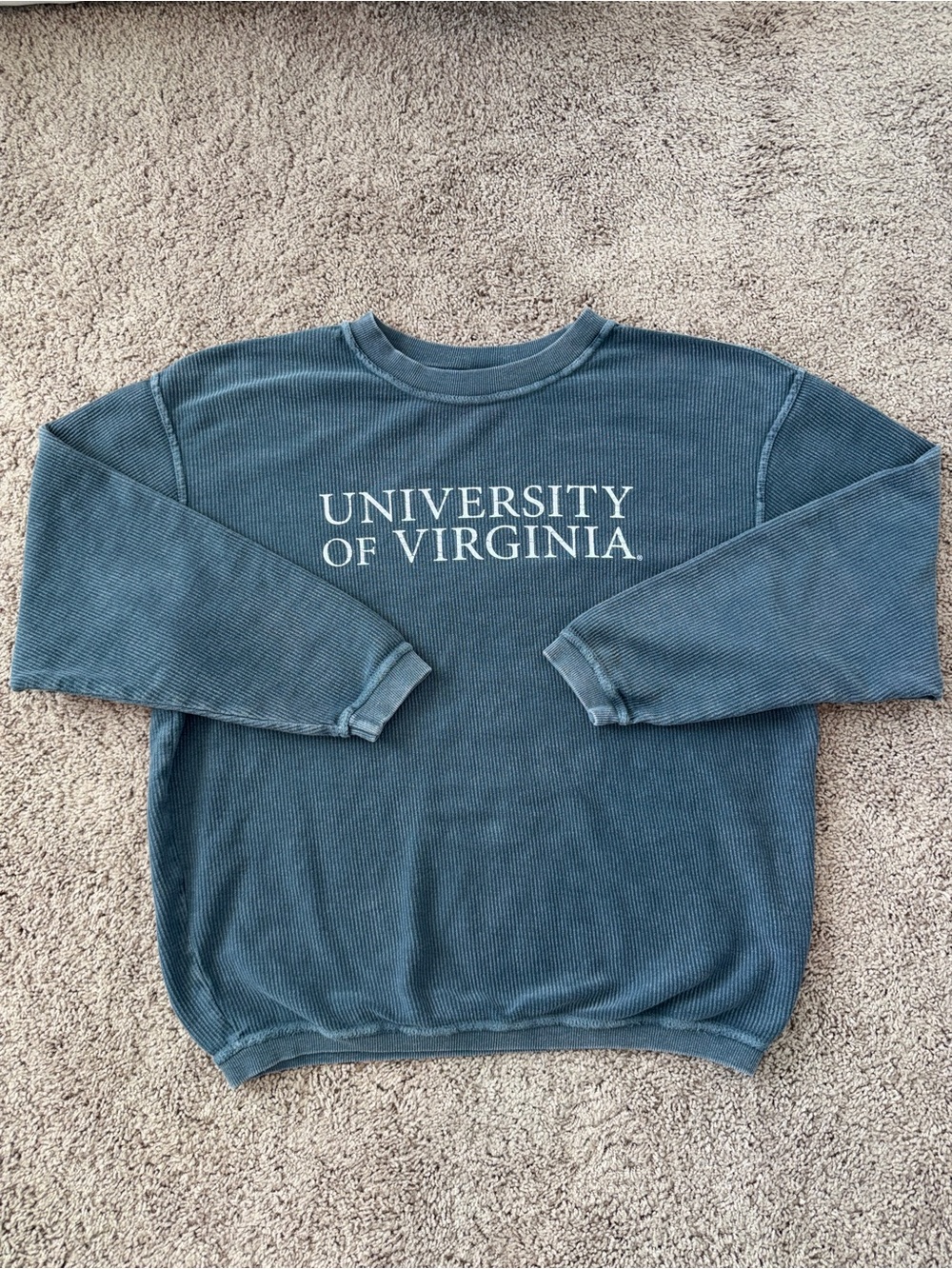 Chicka-d University of Virginia UVA Corded Crewneck Sweatshirt Medium